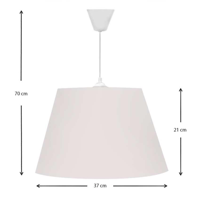 Φωτιστικό οροφής Elanor υφασμάτινο μονόφωτο χρώμα λευκό 37x21x70εκ.