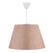 Φωτιστικό οροφής Elanor υφασμάτινο μονόφωτο χρώμα ροζ 37x21x70εκ.