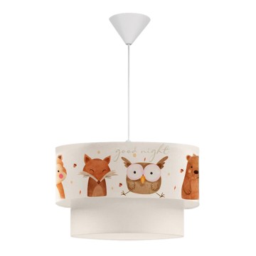 Φωτιστικό Οροφής Υφασμάτινο με Χαριτωμένα Ζωάκια για Παιδικό Δωμάτιο 30x20x70εκ.