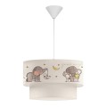Φωτιστικό Οροφής Υφασμάτινο με Χαρούμενα Ελεφαντάκια για Παιδικό Δωμάτιο