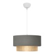Φωτιστικό οροφής Lucifer E27 υφασμάτινο μονόφωτο χρώμα γκρι 30x15x70εκ.