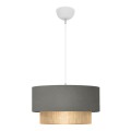 Φωτιστικό οροφής Lucifer E27 υφασμάτινο μονόφωτο χρώμα γκρι 30x15x70εκ.