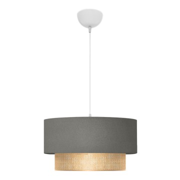 Φωτιστικό οροφής Lucifer E27 υφασμάτινο μονόφωτο χρώμα γκρι 30x15x70εκ.