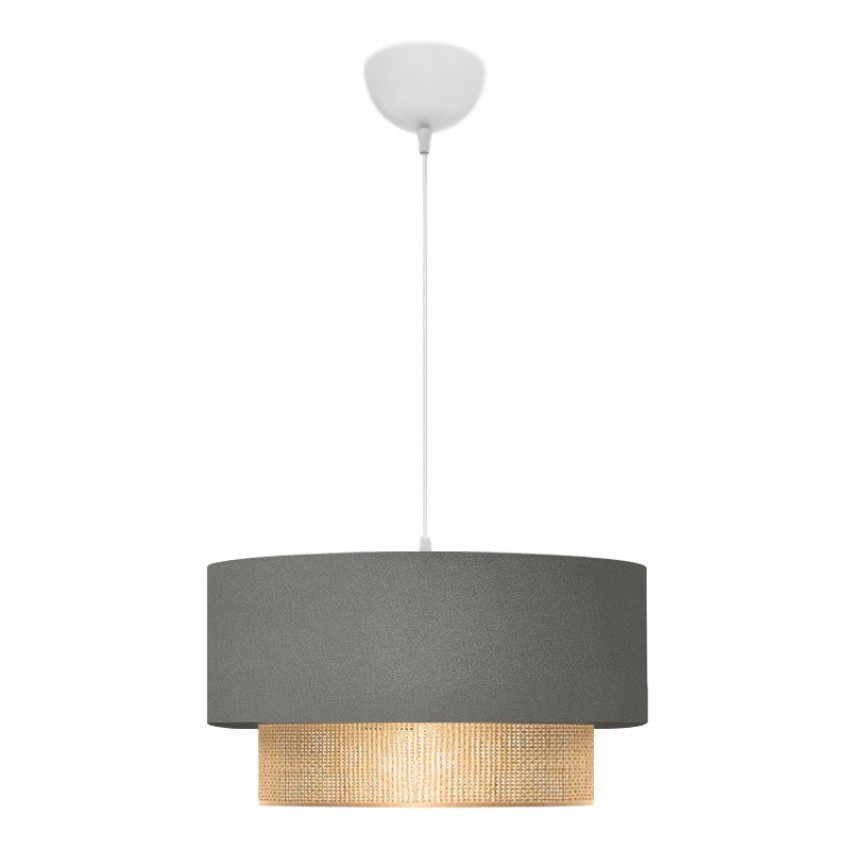 Φωτιστικό οροφής Lucifer E27 υφασμάτινο μονόφωτο χρώμα γκρι 30x15x70εκ.