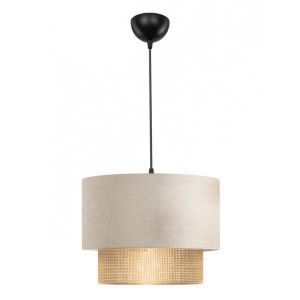 Φωτιστικό οροφής Lucifer E27 υφασμάτινο μονόφωτο χρώμα κρεμ 30x20x70εκ.