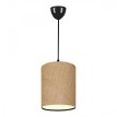 Φωτιστικό οροφής Layla Ε27 υφασμάτινο μονόφωτο χρώμα μπεζ 19x25x70εκ.