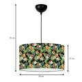 Φωτιστικό οροφής Alamea E27 υφασμάτινο μονόφωτο πολύχρωμο floral Φ38x70εκ.