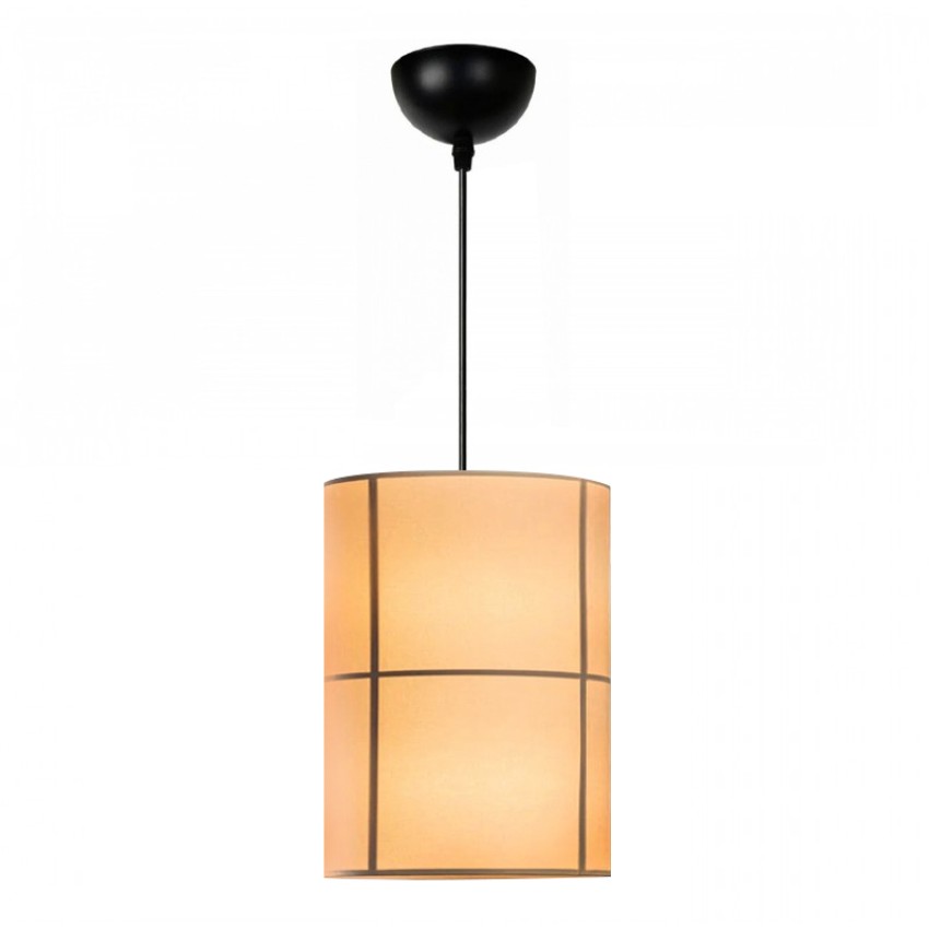 Φωτιστικό οροφής Strip E27 υφασμάτινο μονόφωτο χρώμα κρεμ Φ28x100εκ.