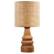Φωτιστικό επιτραπέζιο Tino E27 pe rattan - ξύλο χρώμα φυσικό Ø15x32εκ.