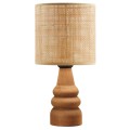Φωτιστικό επιτραπέζιο Tino E27 pe rattan - ξύλο χρώμα φυσικό Ø15x32εκ.