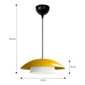 Φωτιστικό οροφής Eliora E27 μεταλλικό μονόφωτο χρώμα κίτρινο Ø36x100εκ.