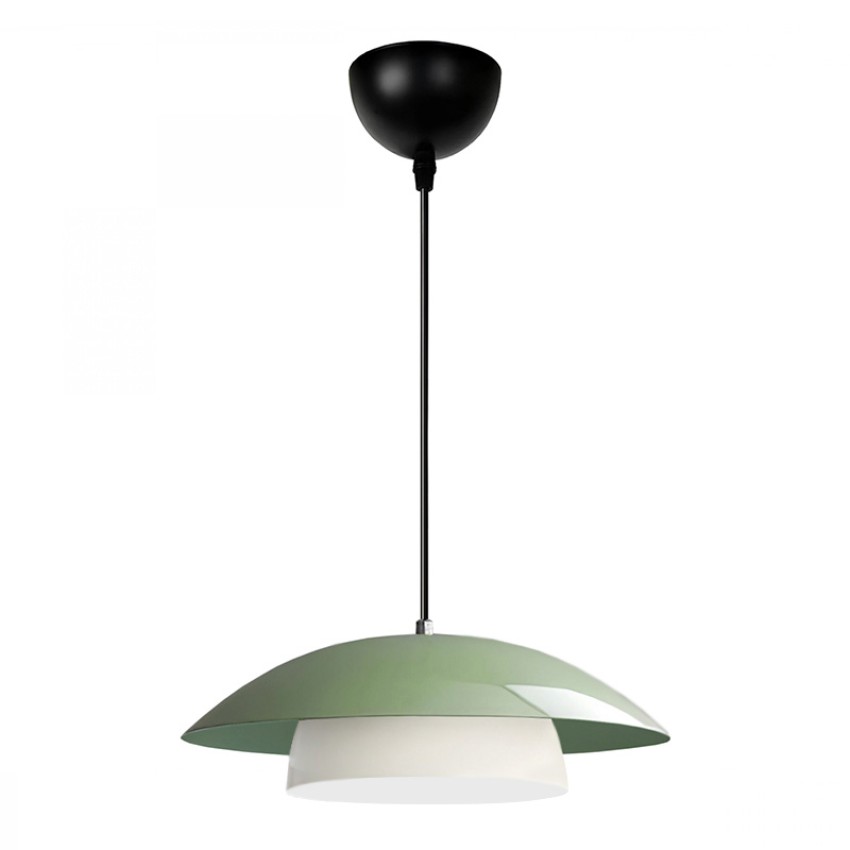 Φωτιστικό οροφής Eliora E27 μεταλλικό μονόφωτο χρώμα μέντα Ø36x100εκ.