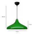 Φωτιστικό οροφής Lela E27 μεταλλικό μονόφωτο χρώμα πράσινο Ø31x100εκ.