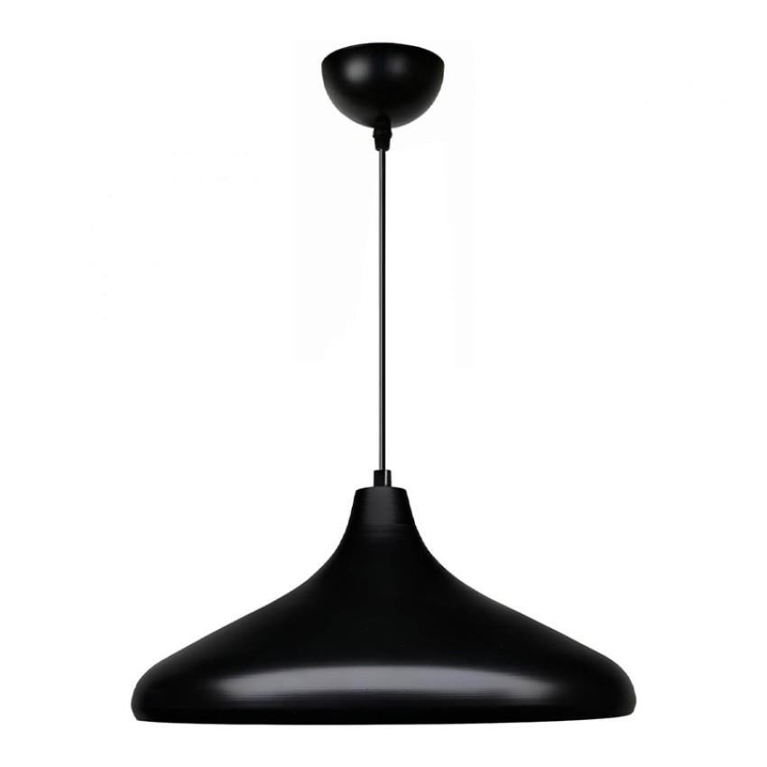 Φωτιστικό οροφής Lela E27 μεταλλικό μονόφωτο χρώμα μαύρο Ø31x100εκ.