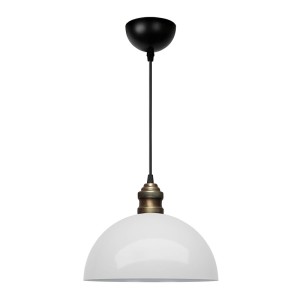 Φωτιστικό οροφής Tomas E27 μεταλλικό μονόφωτο χρώμα λευκό Ø25x100εκ.