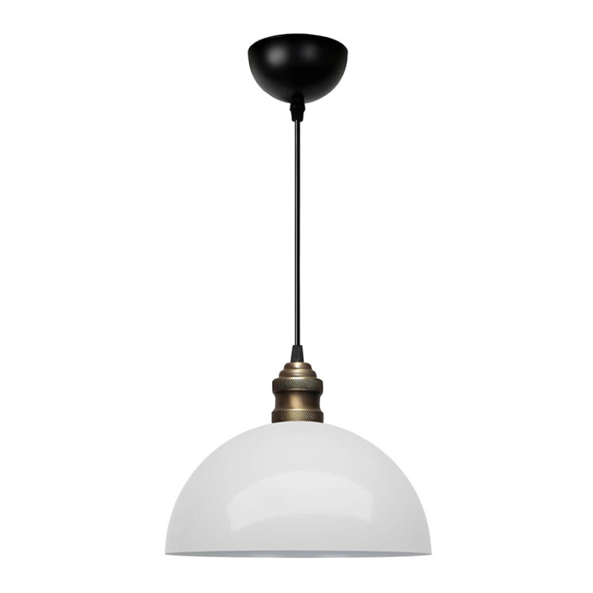 Φωτιστικό οροφής Tomas E27 μεταλλικό μονόφωτο χρώμα λευκό Ø25x100εκ.