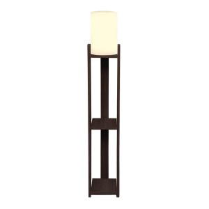 Φωτιστικό δαπέδου Verma I E27 Mdf/ύφασμα Pvc χρώμα wenge - κρεμ 18,5x18,5x142εκ.