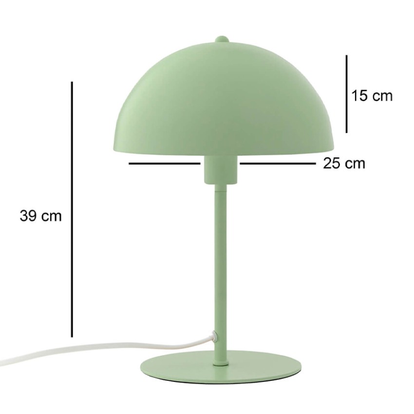 Φωτιστικό επιτραπέζιο Favori E27 μεταλλικό χρώμα μέντα Ø25x39εκ.