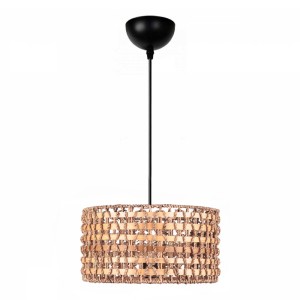 Φωτιστικό οροφής Palmela E27 από σχοινί μονόφωτο χρώμα φυσικό Ø30x70εκ.