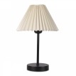 Φωτιστικό επιτραπέζιο Floi E27 μεταλλικό - ύφασμα Pvc χρώμα  κρεμ Ø22x36εκ.