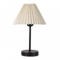 Φωτιστικό επιτραπέζιο Floi E27 μεταλλικό - ύφασμα Pvc χρώμα  κρεμ Ø22x36εκ.