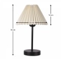 Φωτιστικό επιτραπέζιο Floi E27 μεταλλικό - ύφασμα Pvc χρώμα  κρεμ Ø22x36εκ.