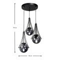 Φωτιστικό οροφής Chavi E27 μεταλλικό τρίφωτο χρωμα μαύρο 40x40x90εκ. Φωτιστικό οροφής Chavi E27 μεταλλικό τρίφωτο χρωμα μαύρο 40x40x90εκ.