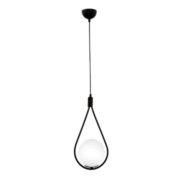 Φωτιστικό οροφής Shemesh E27 μεταλλικό μονόφωτο χρώμα μαύρο 20x20x85εκ.