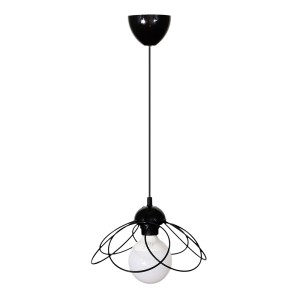 Φωτιστικό οροφής Zufash E14 μεταλλικό μονόφωτο χρώμα μαύρο 25x25x60εκ.