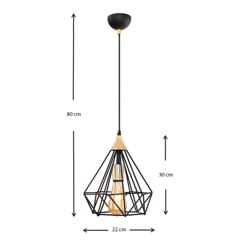 Φωτιστικό οροφής Hideki E27 μεταλλικό μονόφωτο χρώμα μαύρο 22x22x80εκ. Φωτιστικό οροφής Hideki E27 μεταλλικό μονόφωτο χρώμα μαύρο 22x22x80εκ.