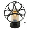 Φωτιστικό επιτραπέζιο Silvia E27 μεταλλικό χρώμα μαύρο 20x20x25εκ.