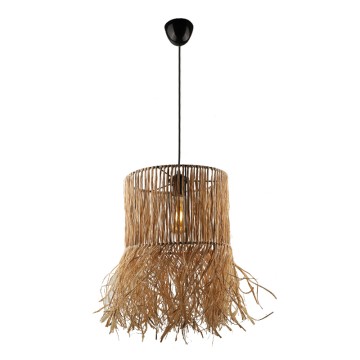Φωτιστικό οροφής Biga E27 από σιζάλ μονόφωτο χρώμα φυσικό 30x30x90εκ.