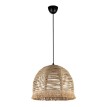 Φωτιστικό οροφής Libia E27 από σχοινί μονόφωτο χρώμα φυσικό 30x30x70εκ.