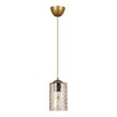 Φωτιστικό οροφής Alberto E27 ακρυλικό μονόφωτο χρώμα χρυσό 10x10x60εκ.