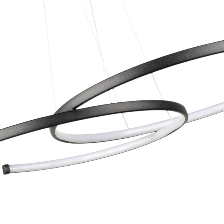 Φωτιστικό οροφής Led Cres μεταλλικό χρώμα μαύρο 70x48x65εκ.