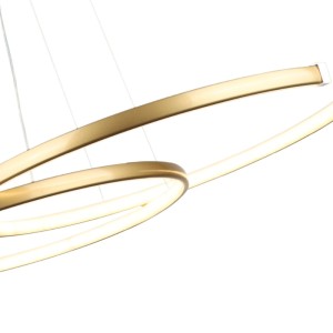 Φωτιστικό οροφής Led Cres μεταλλικό χρώμα χρυσό 70x48x65εκ.