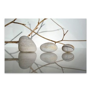 Πίνακας σε καμβά "Stones and Branches" ψηφιακής εκτύπωσης 90x60x3εκ.