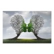 Πίνακας σε καμβά "Trees Growing With Love" ψηφιακής εκτύπωσης 75x50x3εκ.