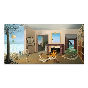 Πίνακας σε καμβά "Entre Les Trous De La Memoire" ψηφιακής εκτύπωσης 80x40x3εκ.