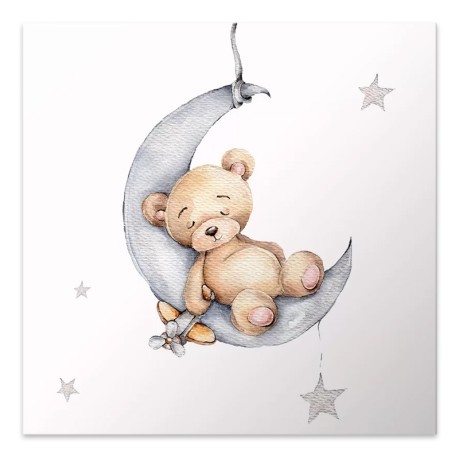 Πίνακας σε καμβά "Baby Bear" ψηφιακής εκτύπωσης 40x40x3εκ.