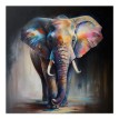 Πίνακας σε καμβά "Colorful Elephant" ψηφιακής εκτύπωσης 100x100x3εκ.