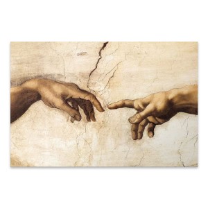Πίνακας σε καμβά "The Creation of Adam" ψηφιακής εκτύπωσης 125x80x3εκ.