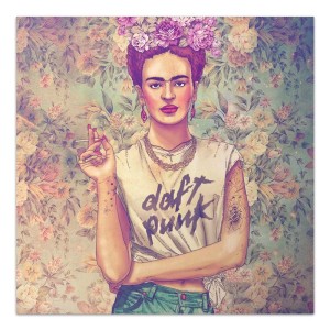 Πίνακας σε καμβά "Frida Punk" ψηφιακής εκτύπωσης 60x60x3εκ.