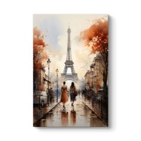 Πίνακας σε καμβά "Autumn in Paris" ψηφιακής εκτύπωσης 70x100x3εκ.