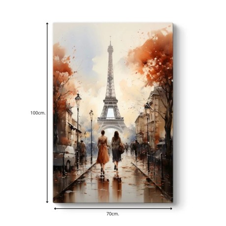 Πίνακας σε καμβά "Autumn in Paris" ψηφιακής εκτύπωσης 70x100x3εκ.