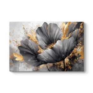 Πίνακας σε καμβά "Flowers Whispering in the Night" ψηφιακής εκτύπωσης 140x100x3εκ.