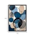 Πίνακας σε καμβά "Blue and Beige Abstract" ψηφιακής εκτύπωσης με κορνίζα χρώμα μαύρο 70x100x3εκ.