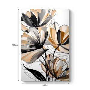 Πίνακας σε καμβά "Pastel Flower" ψηφιακής εκτύπωσης 70x100x3εκ.