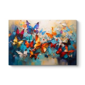 Πίνακας σε καμβά "Festival of Butterflies" ψηφιακής εκτύπωσης 100x70x3εκ.