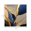 Πίνακας σε καμβά "Dance of Gold and Blue" ψηφιακής εκτύπωσης 100x100x3εκ.